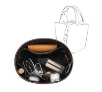JLYZ Moon Fits for Picotin 18 Bag Insert, Premium Silk Purse Organizer Insert, Smooth Touch & Lightweight， Luxury Handbag Organizer with Gift Box Fits For Hermes(PC18,Brown)