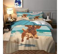 JLZBXCUER Irish Setter 3D Printed Duvet Cover Microfibre Soft Quilt Covers Bedding Sets with Pillowcase Easy Care Comforter Cover Hidden Zipper for Kids Boys Girls Single（135x200cm）