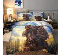 JLZBXCUER Irish Setter Duvet Cover 3 PCS Hotel Quality Quilt Cover Bedding Set Bed Covers with Pillowcases with Zipper Closure Ultra Soft Anti Allergic Microfiber Double（200x200cm）