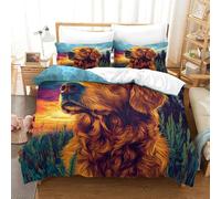 JLZBXCUER Irish Setter Duvet Cover 3 PCS Hotel Quality Quilt Cover Bedding Set Bed Covers with Pillowcases with Zipper Closure Hypoallergenic Soft Breathable Microfiber Single（140x200cm）