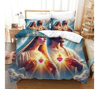 JLZBXCUER Jesus - Religion Duvet Cover Set 3 PCS Hotel Quality Quilt Cover Bedding Set Bed Covers with Pillowcases with Zipper Closure Ultra Soft Hypoallergenic Microfiber Super King（260x220cm）