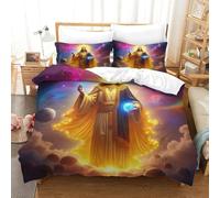JLZBXCUER Jesus - Religion Duvet Cover Sets 3 PCS Hotel Quality Quilt Cover Bedding Sets Bed Covers with Pillowcases with Zipper Closure Ultra Soft Anti Allergic Microfiber Super King（260x220cm）