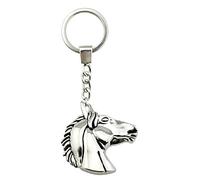 JLZK 3 Pcs Big Horse Head Keyring Big Horse Head Keychain 52X51Mm Antique Bronze Antique Big Horse Head Key Chain