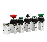JM 2 Position 3 Way Thread Pneumatic Air Control Valve Mechanical Air Valve Hand Manual Valves 1Pcs(JM-05)