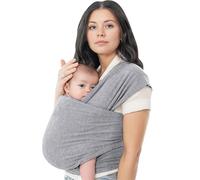 JM Baby Sling Newborn up to 15 kg, Belly Carrier Sling, Easy to Put on, Soft Cotton Elastic Sling Baby Carrier Newborn from Birth, Swaddle Wrap Baby with 5.30 m Length (Grey)