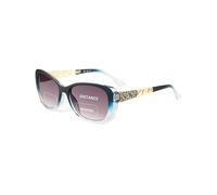 JM Bifocal Reading Sunglasses for Women Fashion Square Gradient Sun Readers Outdoor Reading Glasses Protection Clear Blue +3.5