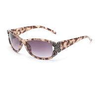 JM Bifocal Reading Sunglasses for Women Fashion Sun Readers Outdoor Reading Glasses UV400 Protection Grey Tortoise +1.75