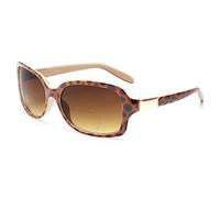 JM Classic Bifocal Reading Glasses Square Stylish Gradient Sunglasses Readers for Women +3.5 Tortoise