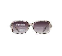 JM Classic Bifocal Reading Sunglasses Rectangular Stylish Gradient Sunglasses Readers for Women Grey Tortoise +3.0