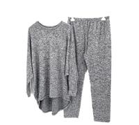 JM CLOTHING 2 piece Loungewear set for womens plus size 08-30 high low top and bottom Nightwear Womenswear top dress bottom pajama set wiggly Fashion. Charcoal Grey