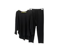 JM CLOTHING 2 piece Loungewear set for womens plus size 08-30 high low top and bottom Nightwear Womenswear top dress bottom pajama set wiggly Fashion. Black