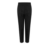 JM CLOTHING Ladies Nurse Work Carer Stretch Half Elasticated Trousers Casual Office Work Pull On Plus Size Trousers Straight Leg Pants Wiggly Fashion. Black