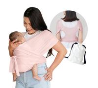 JM Elastic Baby Carrier for Newborns from Birth Extra Soft, Belly Carrier Carry Bag Ergonomic Baby Sling Baby Carrier from Birth to 15 kg (Pink)