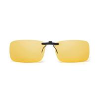 JM Polarized Rectangle Clip on Sunglasses Rimless for Prescription Eyeglasses Men Women(Polarized Yellow)