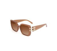 JM Vintage Oversized Square Polarized Sunglasses for Women，Retro Luxury Big Large Sun Glasses Dark Brown