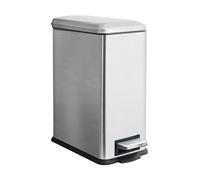 JM ·YIPENG Bathroom Bin 10L, Small Kitchen Bins with Soft Close Lid,Slim Pedal Bin with Removable Inner Bucket,Small Bins for Bathroom,Bedroom,Office and Kitchen