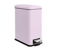 JM ·YIPENG Bathroom Bin 10L, Small Kitchen Bins with Soft Close Lid,Slim Pedal Bin with Removable Inner Bucket for Home,Bathroom,Kitchen,Bedroom,and Office,pink