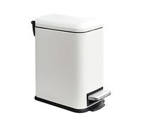 JM ·YIPENG Bathroom Bins, 5L Pedal Bin with Soft Close Lids, Small Bedroom Bin with Removable Inner Bucket,Slim Bins for Bathroom,Bedroom and Office,white