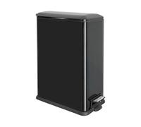 JM ·YIPENG Kitchen Bin,45L Slim Pedal Bin for Narrow Spaces,Lager Stainless Steel Bins with Inner Bucket,45 Liter Waste Bins for Kitchen and Office,Black