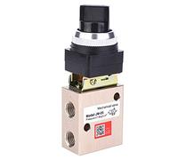 JM05 Pneumatic Mechanical Valve 2 Position 3 Way Rotation Head Type Air Control Valve PT 1/4 Inch Aluminum Alloy Body for Industrial Automation Systems