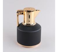 JMAHM 1L Coffee Carafe Tea Dispenser Thermal Coffee Insulated Jug Keep Drinks 12 Hours Hot/ 24 Hours Cold Double Walled Vacuum Jug with Press Button Top (Black)