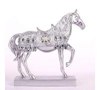 JMAHM Horse Ornaments Horse Sculptures Resin Oversized Decoration Crafts for Home Living Room (29cm, Silver)