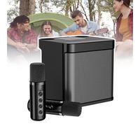 JMbpkduHs Home Karaoke Bluetooth Speaker Set,Karaoke Bluetooth Audio All-in-One Machine,Bluetooth 5.0, 7.4v/3000mah,Five Voice Changing Modes,With 2 Microphones,A