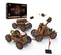 JMBricklayer 3 in 1 Medieval Catapult Building Blocks Kits 30001, Gifts for Boys Adults - Trebuchet/Catapult/Crossbow Building Sets, Collectible 3D Puzzle Game Stem Educational Construction Toys