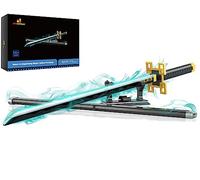 JMBricklayer Anime Sword Building Set, 40-inch Katana Blocks with Scabbard and Display Stand, Collectible Blade Cosplay Model Kit for Adults Teens 14+, Gift for Anime Armed Fans