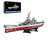 JMBricklayer Battleship Building Block Toy 60011, Classic Creative Military Missouri Battleship Model, Collectible Display WW2 Warship Construction Toy Set, Gifts for Adult Boy 14+ (2228Pcs)