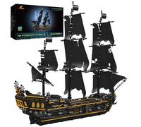 JMBricklayer Black Pirate Ship Model Building Sets, Mysterious Toys Kits, Collectible Blocks, Cool Toy, Gifts for Boys Teens Collectors (2868 Pieces), (40102)