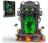 JMBricklayer Dark Portal Building Set for Adults, Gothic Skull Infinity Mirror Gate Model Kit with Abyss Light Effect, 40006 Fantasy Demon Door Display Halloween Decor Toy Gift for Teens 14+