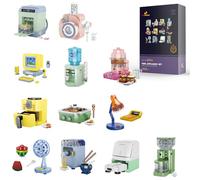 JMBricklayer Home Appliances Building Sets, 12 Mini Furniture Including Camera, Computer, Electric Fan, Party Favours - DIY Miniature Model Brick Kits, Room Office Decor for Teens 14+