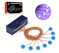 JMBricklayer LED Light Building Kit, 2x6 Light Up Bricks with Light-Sensing Mode, DIY Lighting Block Accessories Decoration Toys Set Compatible with Major Brands, Blue