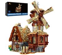 JMBricklayer Medieval Windmill House Building Set for Adults, City Windmill Architecture Toy, Village Castle Set Exhibition Model, Idea Gift for Girls and Boys 30116