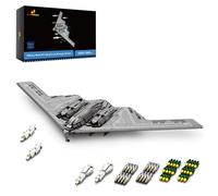JMBricklayer Military Bomber Plane Building Blocks Set for Adults, 60013 B2 Fighter Jet Airplane Model, Aircraft Collection Home Decor Gifts for Boys 14+ Men and Military Fans (2063PCS)