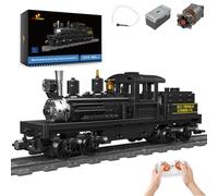 JMBricklayer RC Steam Locomotive Train Building Set with Lights 51113, Remote Control Classic Train Model Toy with Tracks, Shay-Type Train Set Display Gift for Trains Lovers, Kids Aged 14+ (880PCS)