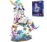 JMBricklayer Unicorn Building Sets for Adults with Lights, 70008 Myth Art Creator Rainbow Animals Display Ideas, Fantasy Magical Figure Model Kit Home Decor, Gifts for Teen Child 14+(1492 PCS)