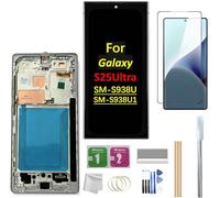 JMBTQ Galaxy S25 Ultra LCD Screen with Frame Replacement for Samsung Galaxy S25 Ultra SM-S938U SM-S938U1 LCD Screen Display Touch Digitizer with Frame+Tool (Silver)