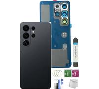 JMBTQ Galaxy S26 Ultra Back Glass Replacement for Samsung Galaxy S26 Ultra Back Cover Glass with Pre-Installed Tape and Camera Lens +Tools (Black)