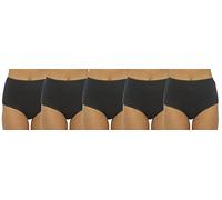 JMC Trading Company Ladies Plain 5 Pack Full Briefs Black Size 16