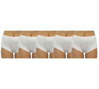 JMC Trading Company LADIES PLAIN 5 PACK FULL BRIEFS WHITE SIZE 20