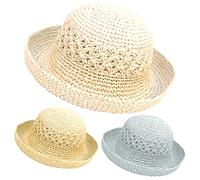 JMC Trading Company Ladies Sun HAT with Turn UP Brim Beige