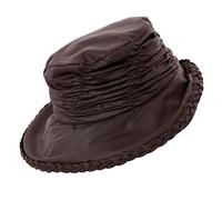 JMC Trading Company Ladies Wax Rouched HAT Brown