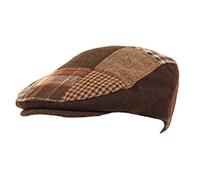 JMC Trading Company Patchwork Flat Cap - Brown