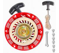 JMCHstore Red Pull Recoil Starter Assembly for GX160 Champion generator 3000 3500 4000 watts, Honda GX200 196cc Coleman Mini bike Hisun Rato Ducar Loncin, Predator Ghost Engine 200cc 212cc 5.5hp 6.5hp