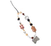 JMCRATE Elegant Beaded Dog Cate Phone Charms Strap Aesthetic Y2K Cell Phone Keychain Cute for Bag Camera USB Decor, S, Acrylic, No Gemstone