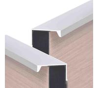 JMCXSM592 2 Packs Cabinet Pulls Aluminum Alloy Concealed Handle Aluminium Colour Cupboard Handles,Drawer Knobs,Kitchen Silver Door Levers for Bathroom,Closet,Wardrobe (800mm,Right Angle)