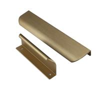 JMCXSM592 2 Packs Cabinet Pulls Aluminum Alloy Finger Edge Pulls Concealed Handle Invisible Cupboard Handles,Drawer Knobs,Kitchen Door Levers for Bathroom,Closet,Wardrobe (300mm,Brushed Bronze)