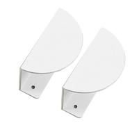 JMCXSM592 2 Packs Drawer Knobs Half-Moon Cupboard Handles Semi-Circular Kitchen Door Levers Concealed for Closet,Wardrobe,Children's Room Pulls Invisible Cabinet Pulls Aluminum Alloy (80mm,White)